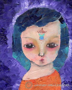 Sybille, a mixed media painting by Nolwenn Petitbois