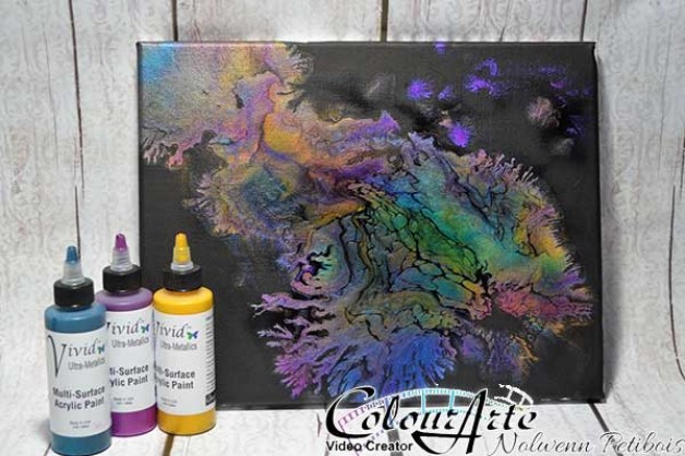 {Painting in Motion} video for ColourArte: a flip & drag pour painting, a Colourful Explosion